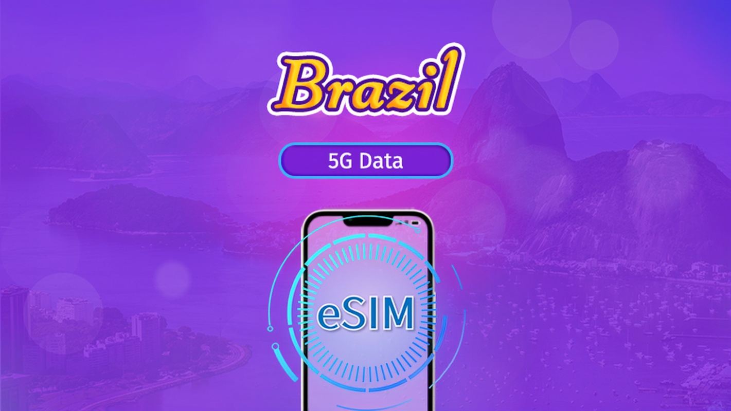 Brasil | eSIM 5G/4G | Pass Harian / Paket Total | Penagihan 24 Jam | 1–30 Hari | Kode QR