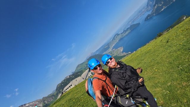 Tandem Paragliding Flight in the Lucerne Region