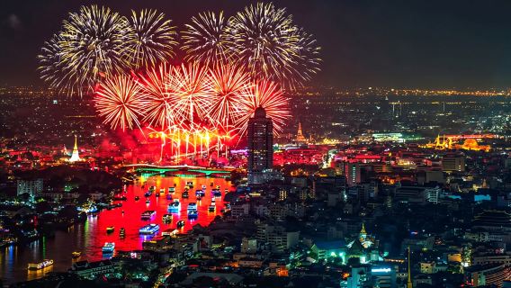 Silvester 2026: Bootsfahrt auf dem Chao Phraya in Bangkok / Opium / Royal Galaxy / Glanzvoll