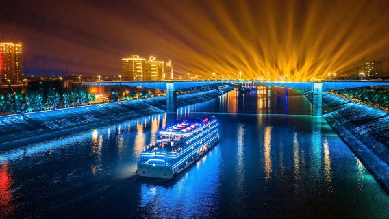 Yichang Transportation Yangtze River Night Cruise [Luxury Cruise Night Tour] Passing Through Gezhou Dam Ship Lock + Rising Water Lifts the Boat