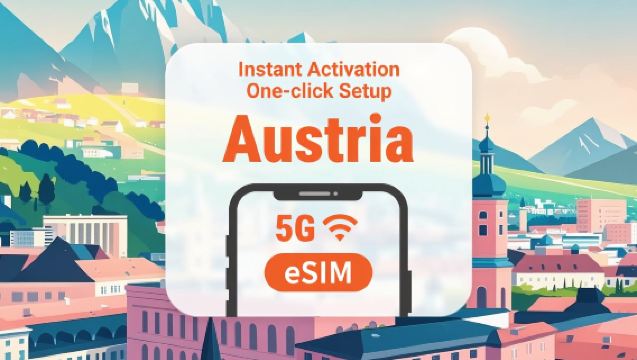 eSIM w Austrii 5G | Podwójne pokrycie sieci | Obsługa ChatGPT & TikTok | Różne pakiety na 1-30 dni | Natychmiastowa aktywacja | Kod QR
