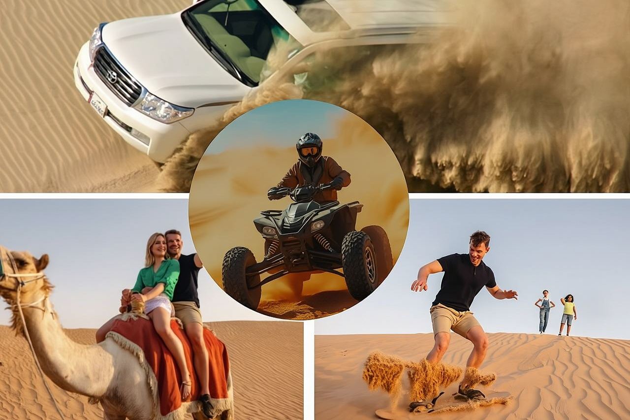 Doha:ATV,Quad or Buggy Dune Bashing,CamelRide & Sandboarding