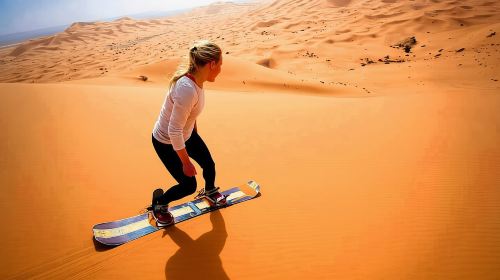 Morning Red Dune Safari with Camel Trekking and sand boarding 4
