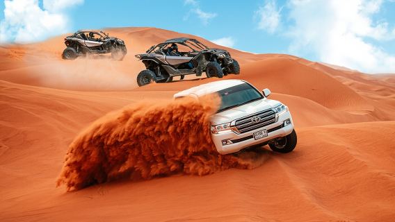 ドバイ砂漠ワンデーツアー【市内ホテル送迎+ラクダ乗り体験+キャンプディナー+ショー】