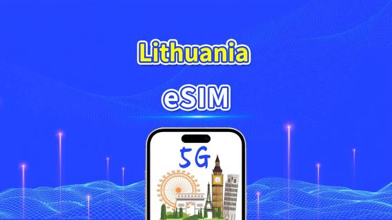 eSIM Lithuania | Data Kelajuan Tinggi | 5G/4G | Pakej Harian/Data | 24-Jam | 1-30 Hari | Kod QR