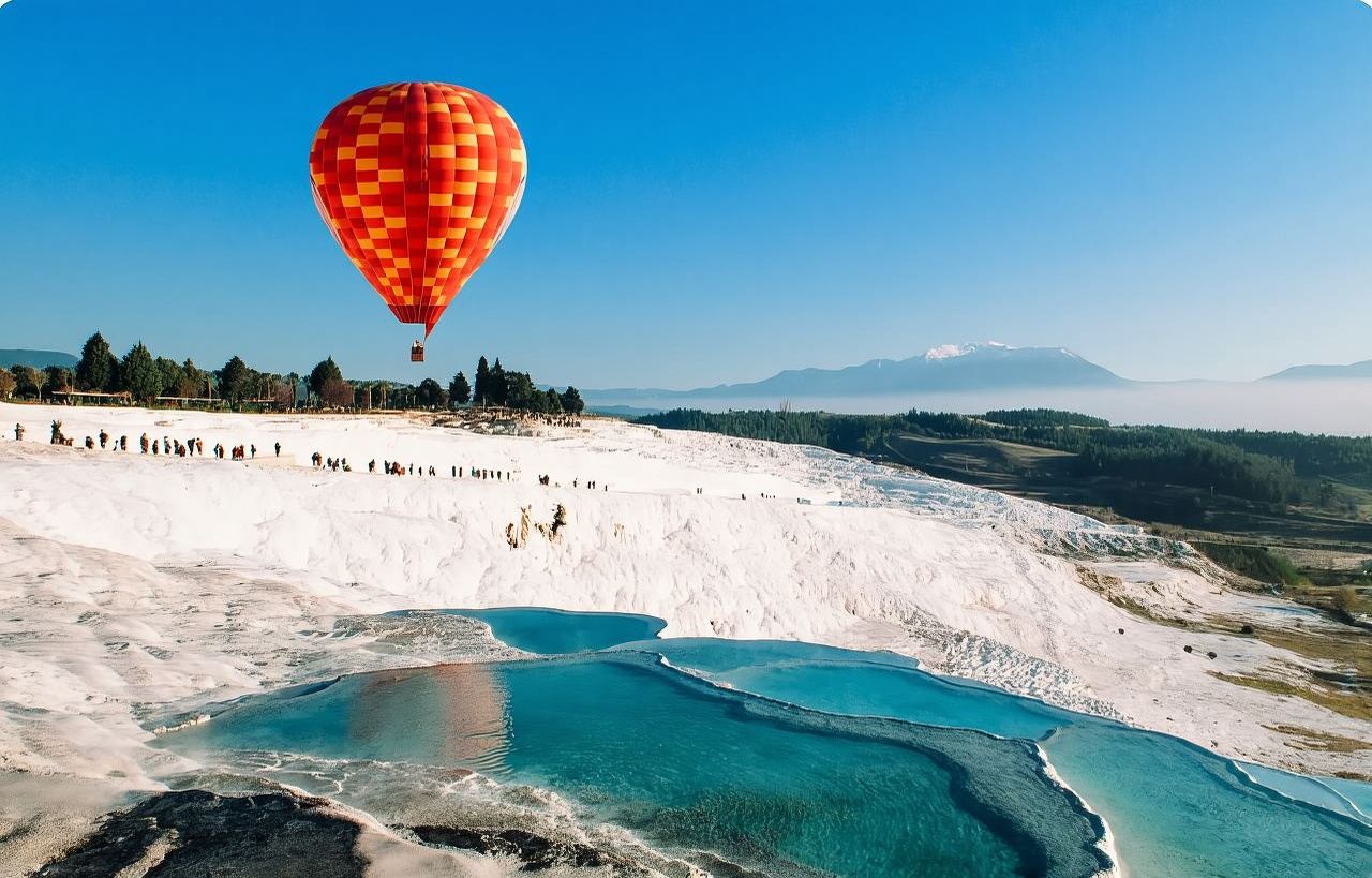 Sonnenaufgang über Pamukkale im Heißluftballon - Türkei - inklusive Transfer
