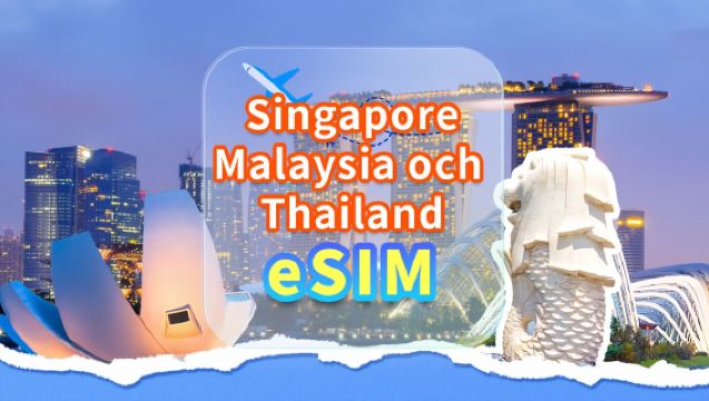 Singapore/Malaysia/Thailand 5G eSIM | Dagligt paket/Totalt paket | 1–30 dagar | Daglig fakturering | QR-kod