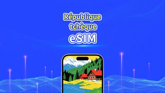 eSIM de la République tchèque | 4G | réseau à haute vitesse | Forfait de données quotidien/total | Facturation 24h/24 | 1-30 jours | code QR