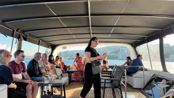 Istanbul: Solnedgangskrydstogt på Yacht på Bosporus med Transfer