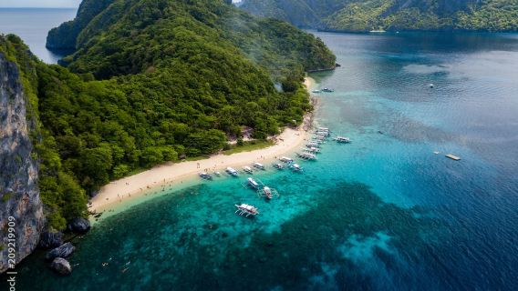 El Nido Island Hopping Tour C: Hidden Beach + Helicopter Island + Tapuitan Island 1-day tour