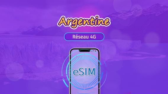 Argentine | eSIM 5G/4G | Forfait total | Facturation 24h | 30 jours | Code QR