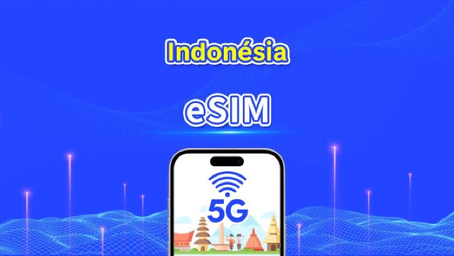 eSIM Indonésia | Dados de alta velocidade | 5G/4G | Pacote diário/de dados | Dia natural | 1-30 dias | Código QR