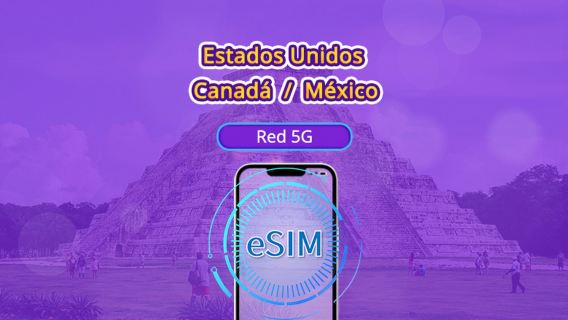 Canadá y EE. UU. | eSIM 5G/4G | Paquete diario/Paquete de datos | Facturación por día natural | 1-90 días | Código QR