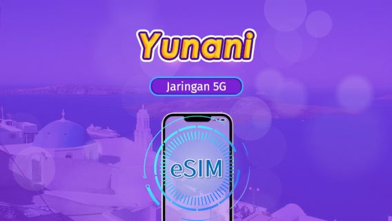 Yunani | eSIM 5G/4G | Paket Harian/Paket Data | Billing Berbasis Hari Kalender | 1 - 30 Hari | Kode QR