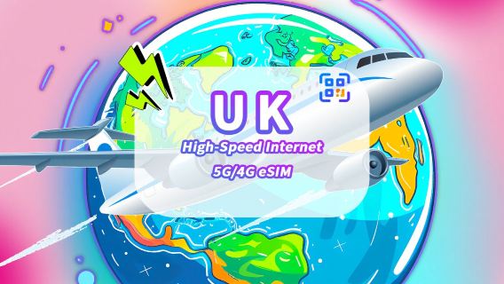 UK eSIM | 5G/4G | Highspeed-Daten | 24 Stunden | 1–30 Tage | QR-Code