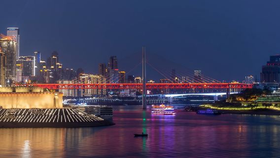 Chongqing Two Rivers Night Tour+WFC Building + Ciqikou Tour