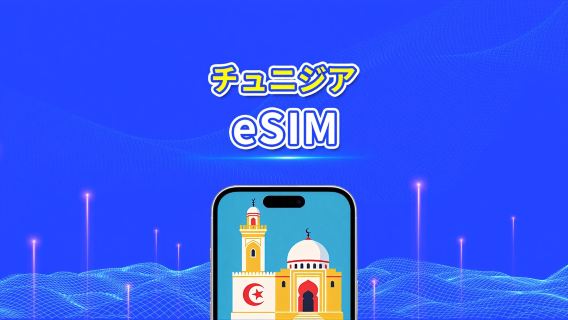 チュニジア eSIM | 4G | 日次/総データパッケージ | 1～30日間 | 24時間課金 | QRコード