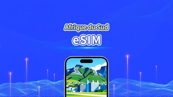 Afrique du Sud 4G eSIM | Forfait de données quotidien/total | 1–30 jours | Facturation sur 24 heures | Code QR