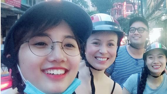 Hanoi old quarter sightseeing & street food eating by Motorcycle