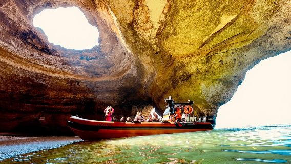 From Lagos: Benagil Caves Tour by Speed Boat with Guide