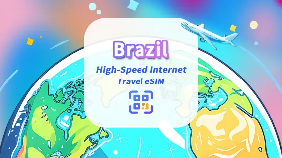 Brazil eSIM | 5G/4G | Daily/Data Package | High-Speed Data | 24-hour | 1-30 days | QR code