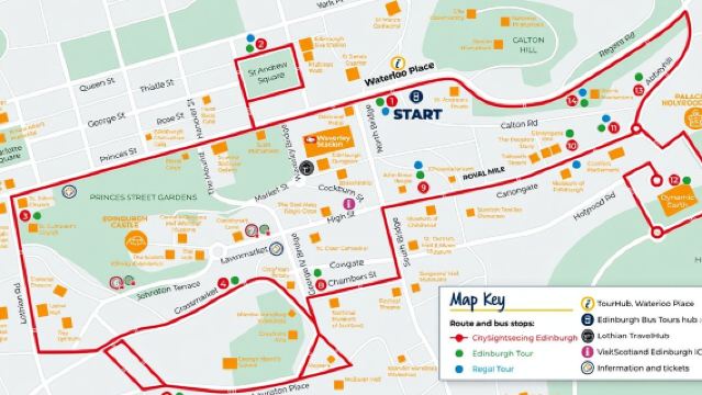 Stadtrundfahrt Edinburgh: Hop-On/Hop-Off-Bustour + Kinder fahren gratis