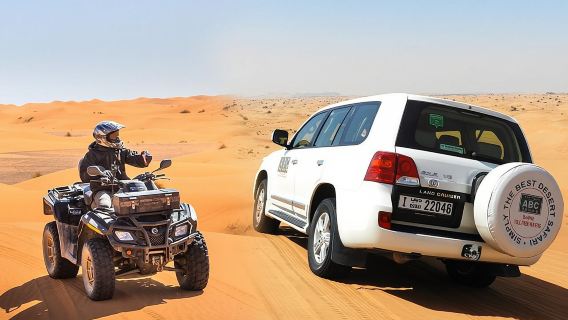 Dubai Desert Safari Dune Bashing, 60min ATV Quad, Camel Ride, BBQ