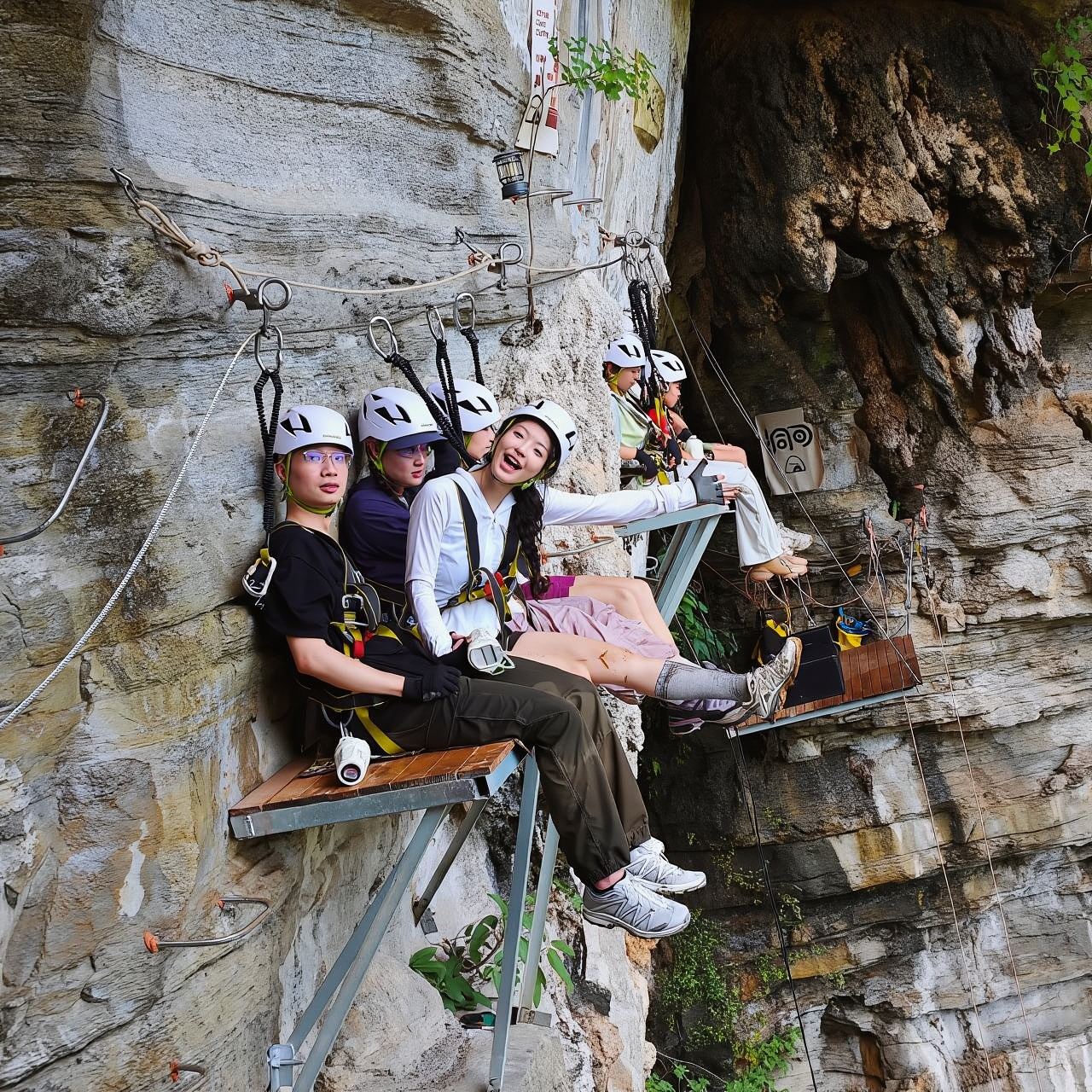 四川樂山洞間大溪溝洞穴飛拉達+探洞體驗/洞間懸崖咖啡【專業技術裝備+專業教練保障+親子探洞戶外探險】