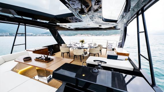 Haikou Yacht Rental: Huur een nieuwe luxe catamaran van 55 voet (capaciteit voor 10 passagiers) voor een groepsuitje met een vaarervaring, karaoke en snorkeluitrusting.