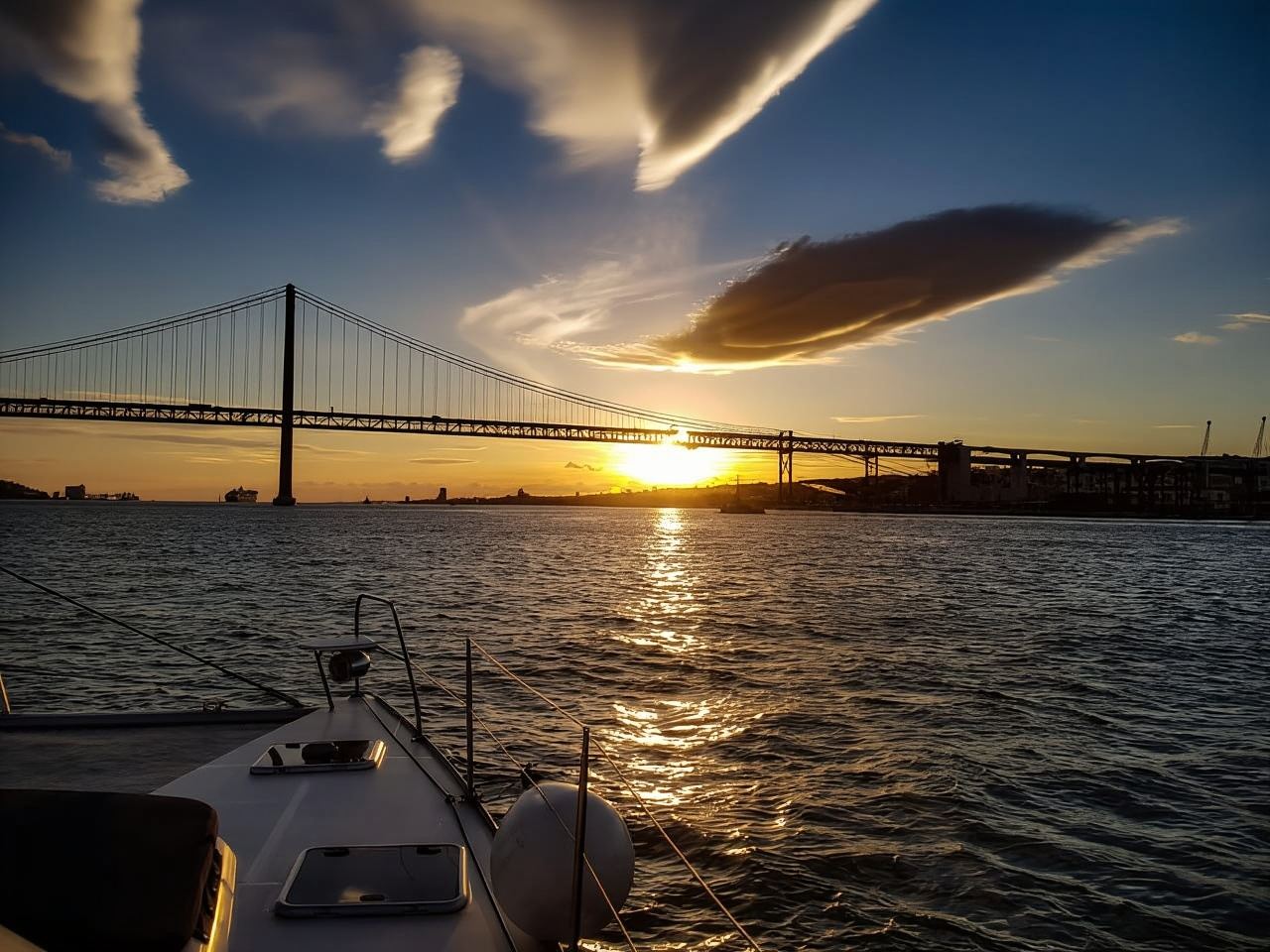 Lisbon: Sunset Cruise With Drinks on Spacious Yacht