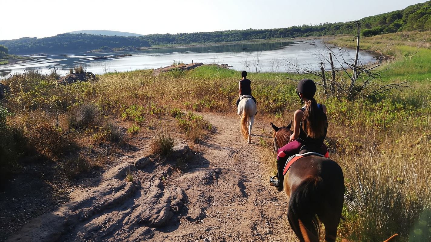 Alghero: horseback riding for experts in Lake Baratz