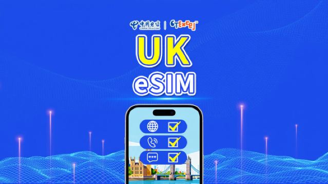 UK 5G eSIM | CTExcel (EE Network) | Total Data with Calls & SMS | 7-30 Days | 24-Hour Billing | QR Code