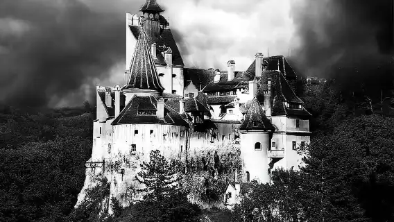 Dracula's Castle, Peles Castle and old town Brasov from Bucharest