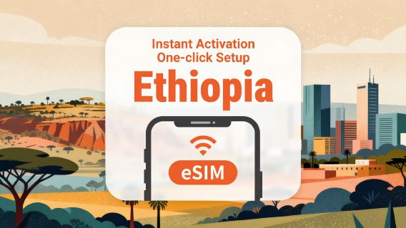 Ethiopia eSIM | Acesso completo a AI e TikTok | 1–30 dias | QR code