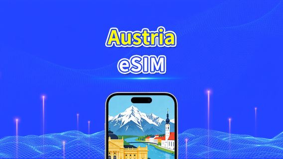 eSIM Austria | Data Kecepatan Tinggi | 5G/4G | Paket Harian/Data | 24 Jam | 1-30 Hari | Kode QR