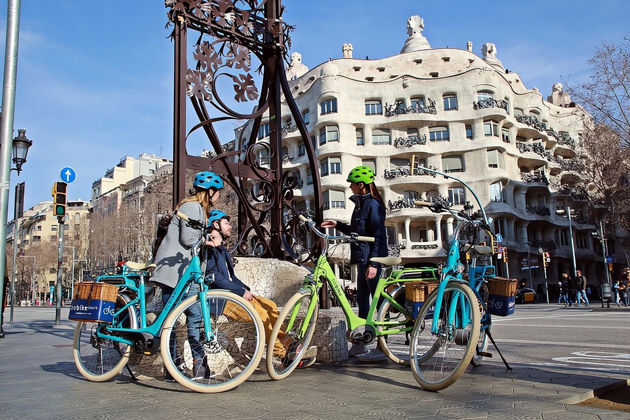 Barcelona Gaudi Guided Small Group E Bike Tour