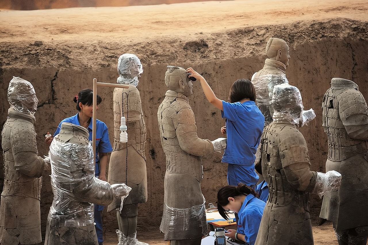 Guerreros de Terracota, Muralla de la Ciudad y Calle de Comida Musulmana
