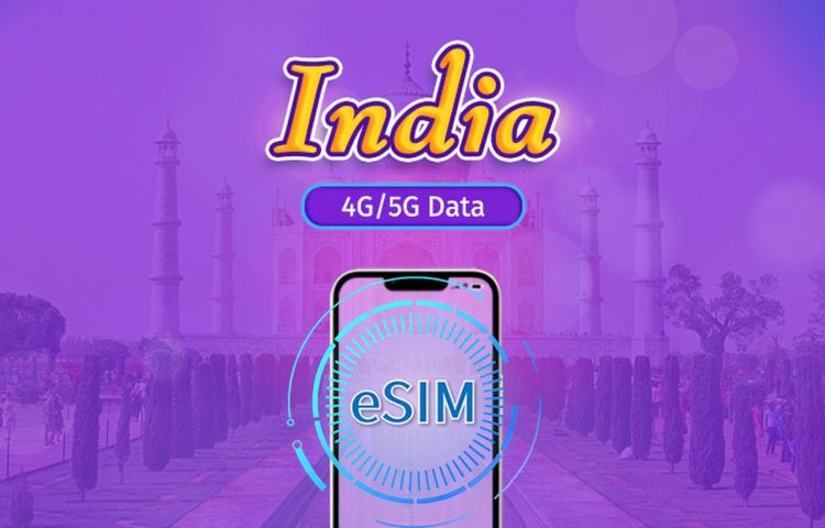 India | eSIM 5G/4G | Pase diario/Paquete total | 24H | 1-30 días | Código QR