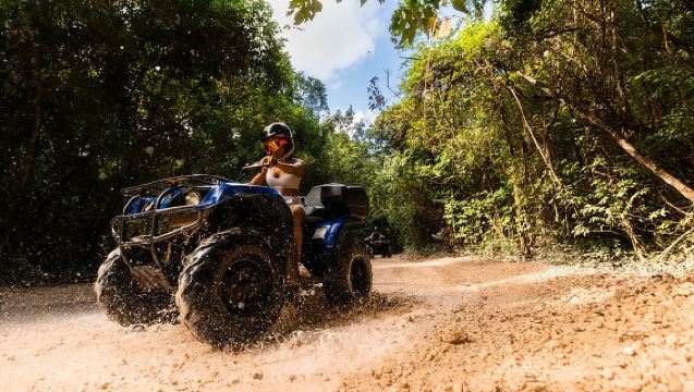Cancun ATV Jungle Adventure, Ziplines, Cenote and Tequila Tasting