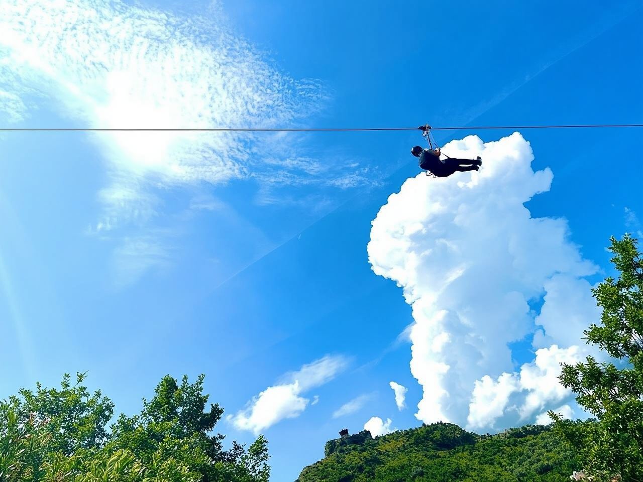 From Tirana: Petrela Zipline Adventure with Transport