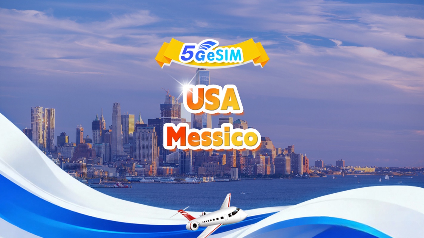 eSIM 5G disponibile negli Stati Uniti e in Messico| Pacchetto per uso giornaliero/pacchetto importo totale|  1-30 giorni|Codice QR