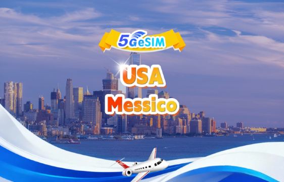 eSIM 5G disponibile negli Stati Uniti e in Messico| Pacchetto per uso giornaliero/pacchetto importo totale| 1-30 giorni|Codice QR