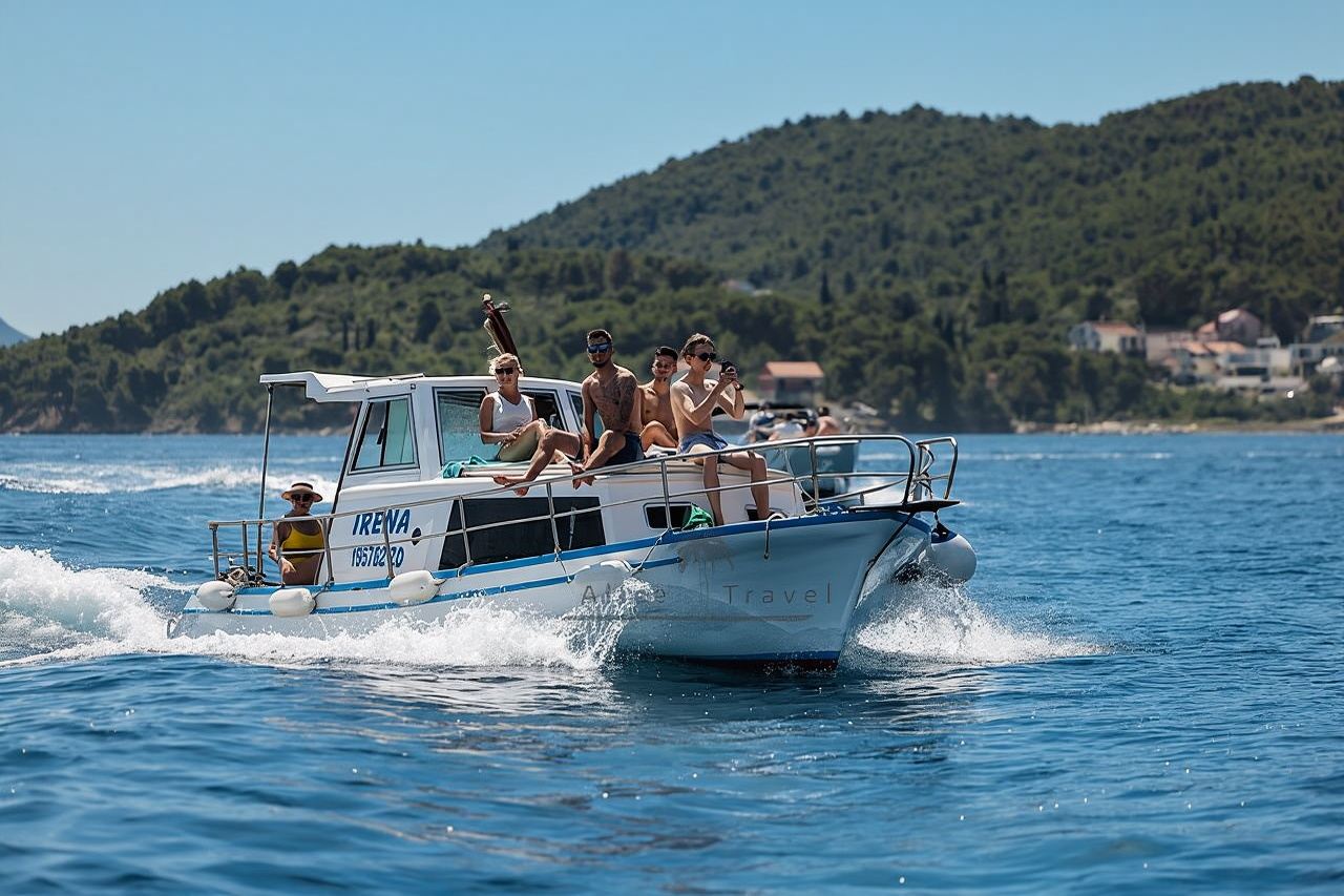 Visit 2 Islands of Zadar on a traditional wooden boat during half-day trip