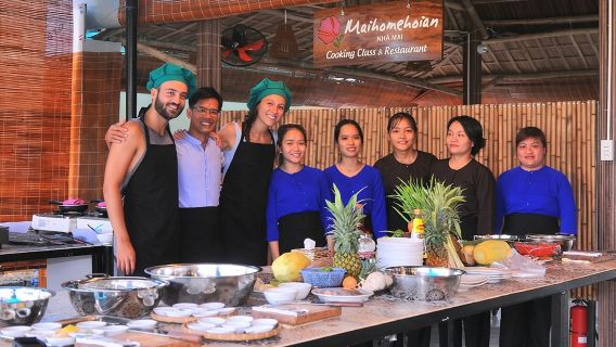 Hoi An Cooking Class With Market Tour and Bamboo Basket Boat Ride