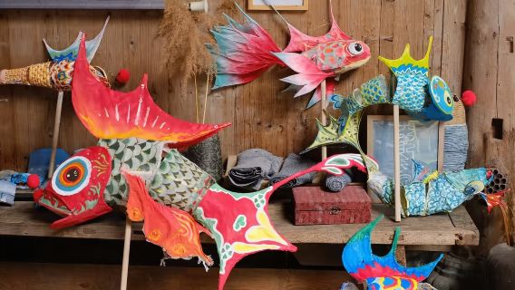 安徽黃山雲賢手作非遺體驗【徽瓦彩繪/版畫年曆拓印/扎染/編製魚燈+多種非遺體驗可選+適合團建/親子/ 研學】