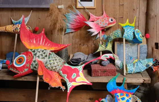 安徽黃山雲賢手作非遺體驗【徽瓦彩繪/版畫年曆拓印/扎染/編製魚燈+多種非遺體驗可選+適合團建/親子/ 研學】