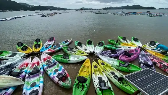 เรือคายัค 8 ชั่วโมง [เรือคายัคไซ่ง่อน/แพดเดิลบอร์ดเต็มวัน]|ใกล้ป้ายรถเมล์ท่าเรือ|สำรวจเกาะอย่างอิสระ + การสอนสำหรับมือใหม่