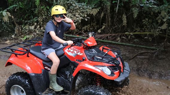 excursión de un día de 45 minutos en quad por pista corta en Bali (ocupación individual/doble) [Transporte y almuerzo incluidos]