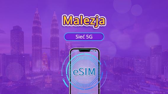 Malezja 5G eSIM | Obsługa Google Maps/Chat GPT | Pakiet dzienny/pakiet danych | Rozliczenie 24-godzinne | 1-30 dni | Kod QR