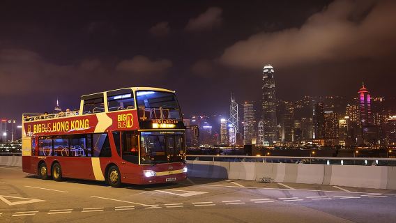 Big Bus Hong Kong Panoramic Night Tour by Open-Top Bus